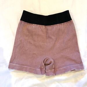 Free People Movement Ribbed Pink Shorts